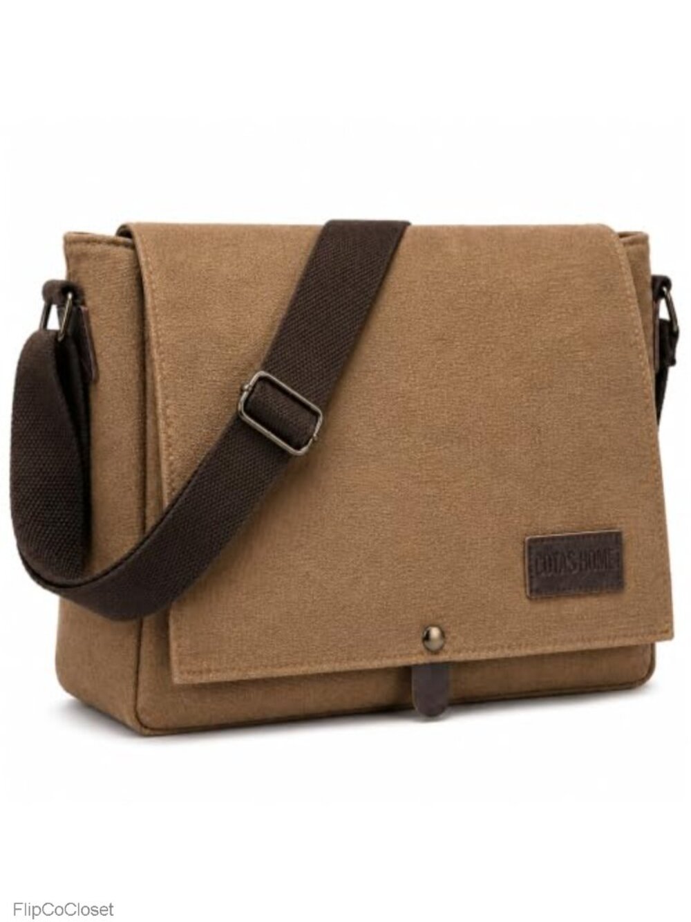 Canvas Messenger Bag, Compact Satchel for Work